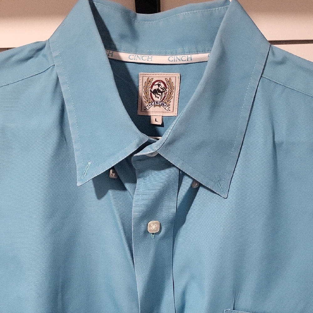 Cinch Men's Teal Button Down Shirt
